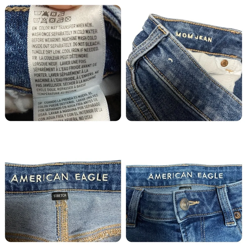 American Eagle Mom Jeans Womens 4 High Waisted Ankle Jeans